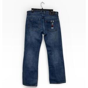 Levi’s Mickey Mouse Embroidered Distressed Denim Jeans Men’s W34
